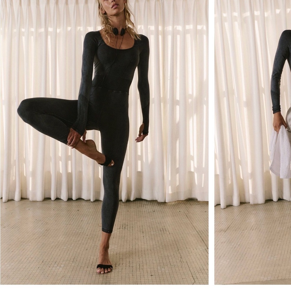 FP Movement by Free People Charcoal Good Karma Onezie
